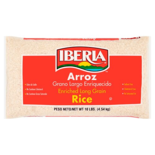 Iberia Enriched Long Grain Rice, 10 lbs