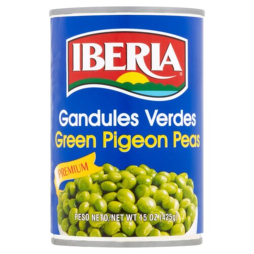 Iberia Premium Green Pigeon Peas, 15 oz