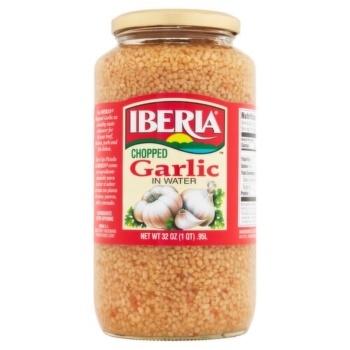 Iberia Chopped Garlic in Water, 32 oz