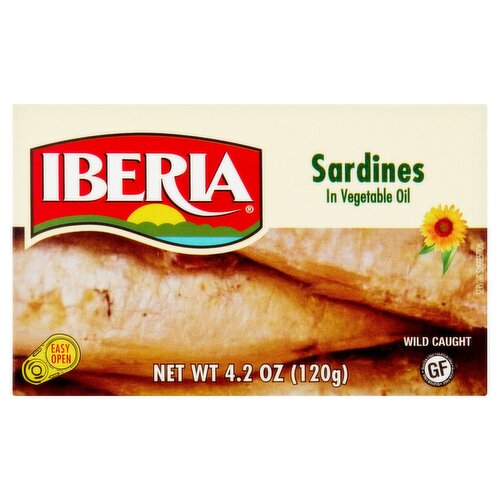 Iberia Sardines in Vegetable Oil, 4.2 oz