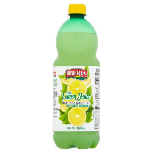 Iberia 100% Lemon Juice, 32 fl oz