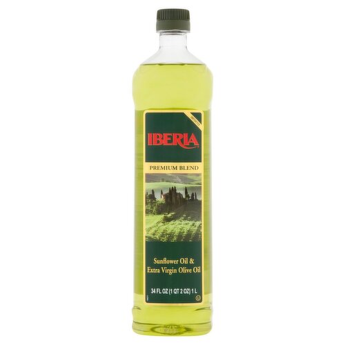 Iberia Premium Blend Sunflower Oil & Extra Virgin Olive Oil, 34 fl oz