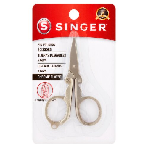 Singer Chrome Plated 3In Folding Scissors