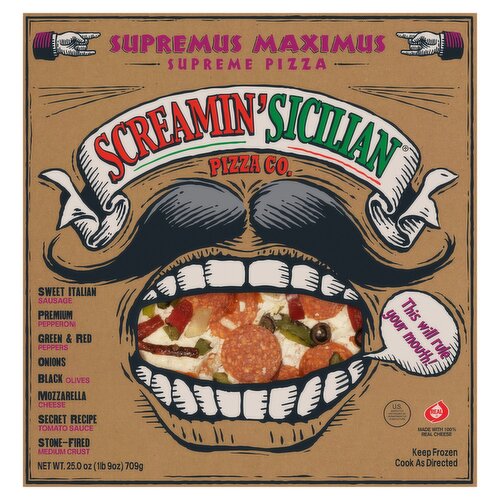 Screamin' Sicilian Pizza Co. Supremus Maximus Supreme Pizza, 25.0 oz