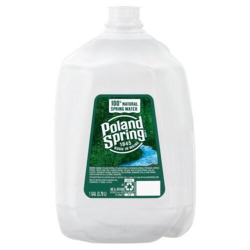 POLAND SPRING Brand 100% Natural Spring Water, 1-gallon plastic jug