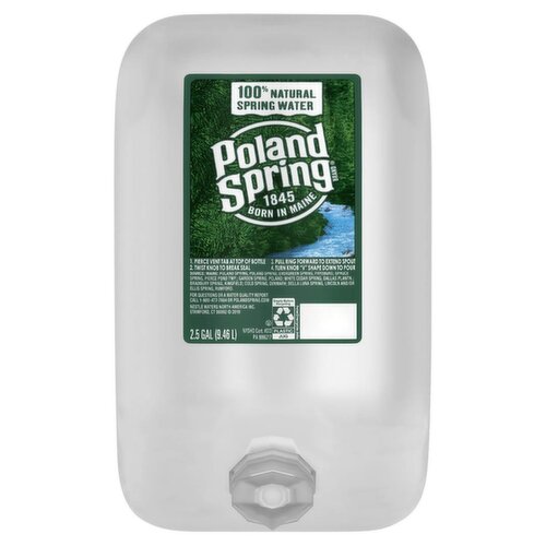 POLAND SPRING Brand 100% Natural Spring Water, 2.5-gallon plastic jug