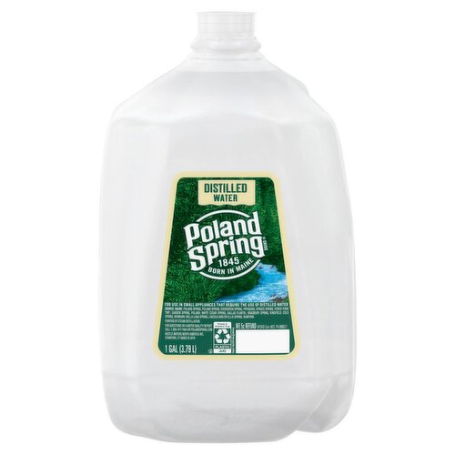 POLAND SPRING Brand Distilled Water, 1-gallon plastic jug