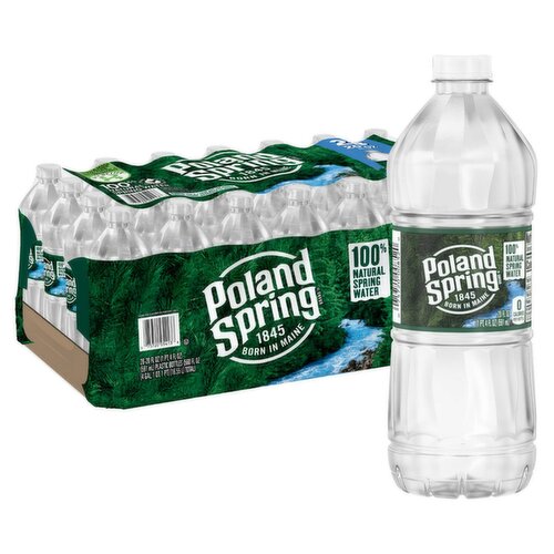 Poland Spring 100% Natural Spring Water, 20 fl oz, 28 count