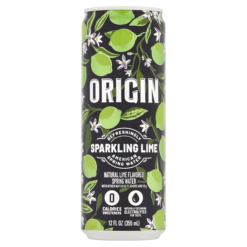 Origin Sparkling Lime Spring Water, 12 fl oz