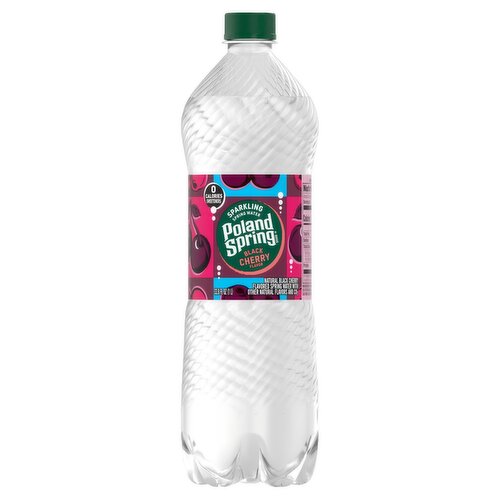 Poland Spring Black Cherry Flavor Sparkling Spring Water, 33.8 fl oz