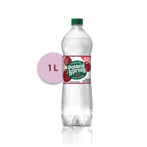 Poland Spring Black Cherry Flavor Sparkling Spring Water, 33.8 fl oz