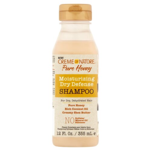 Creme of Nature Pure Honey Moisturizing Dry Defense Shampoo, 12 fl oz