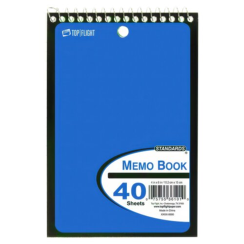 Top Flight Standards 40 Sheets Memo Book