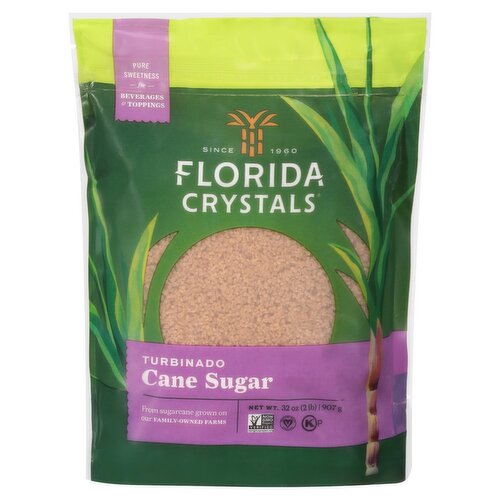 Florida Crystals Turbinado Cane Sugar, 32 oz