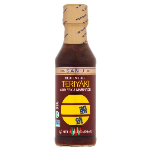 San-J Gluten Free Teriyaki Stir-Fry & Marinade, 10 fl oz