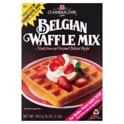 Classique Fare Belgian Waffle Mix, 16 oz