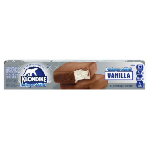 Klondike No Sugar Added Vanilla Bars, 4 fl oz, 6 Count