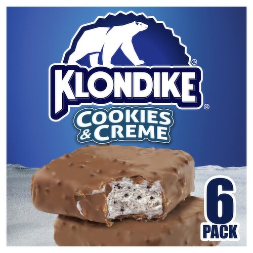 Klondike Cookies & Creme Frozen Vanilla Dairy Dessert Bar, 4 fl oz, 6 count