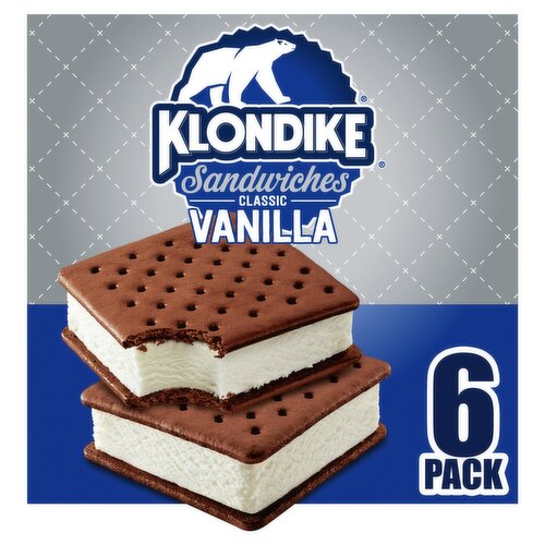 Klondike Classic Vanilla Ice Cream Sandwiches 4.23 fl oz, 6 count