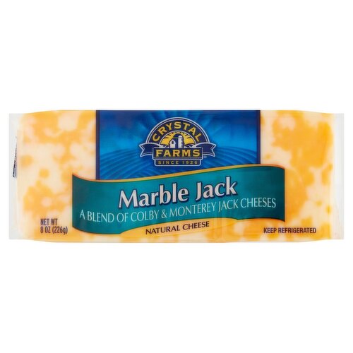 Crystal Farms Marble Jack Natural Cheese, 8 oz