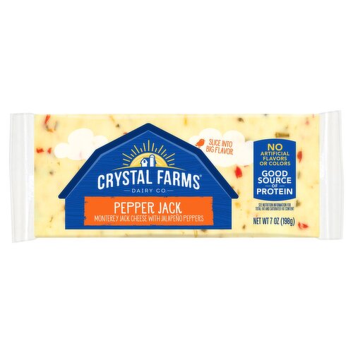 Crystal Farms Pepper Jack Cheese, 7 oz