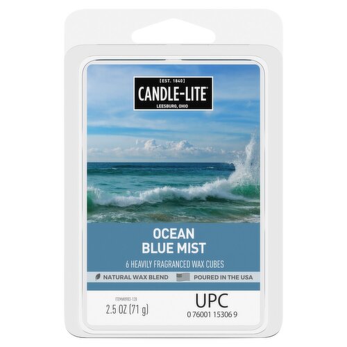 Candle-Lite Ocean Blue Mist Wax Cubes, 6 count, 2.5 oz