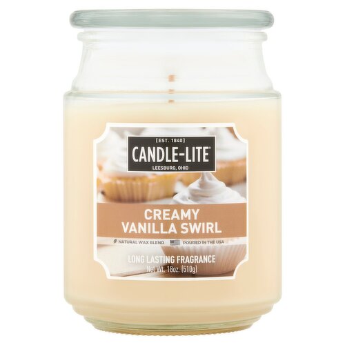 Candle-Lite Creamy Vanilla Swirl Candle, 18 oz