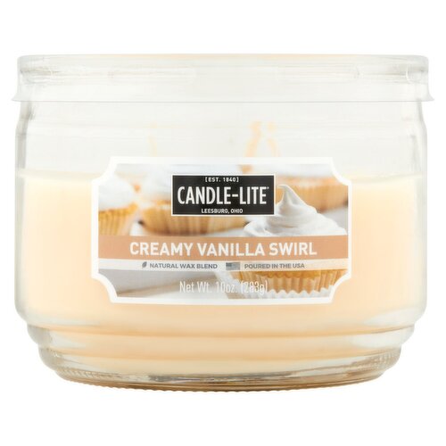 Candle-Lite Creamy Vanilla Swirl Candle, 10 oz