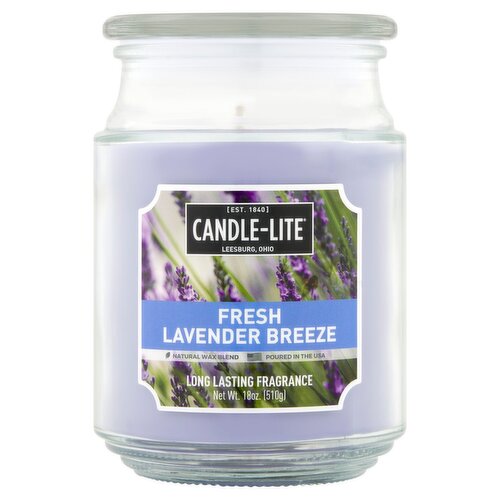 Candle-Lite Fresh Lavender Breeze Candle, 18 oz