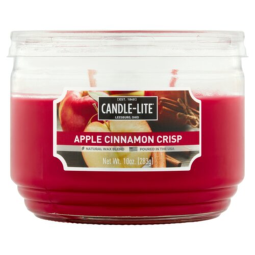 Candle-Lite Apple Cinnamon Crisp Candle, 10 oz