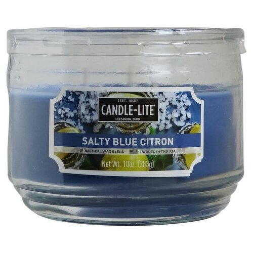 Candle-Lite Salty Blue Citron Candle, 10 oz