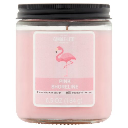 Candle-Lite Pink Shoreline Candle, 6.5 oz