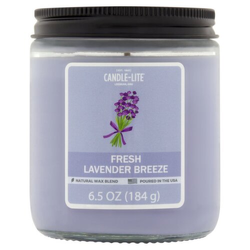 Candle-Lite Fresh Lavender Breeze Candle, 6.5 oz
