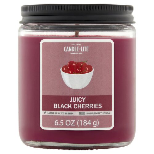 Candle-Lite Juicy Black Cherries Candle, 6.5 oz