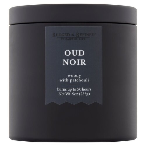 Candle-Lite Rugged & Refined Oud Noir Candle, 9 oz