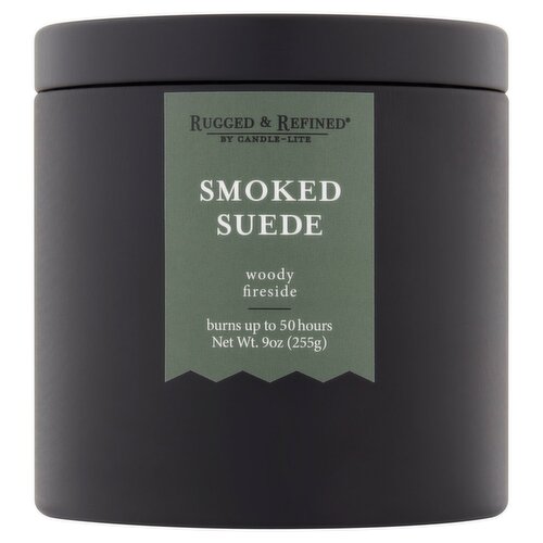 Candle-Lite Rugged & Refined Smoked Suede Candle, 9 oz
