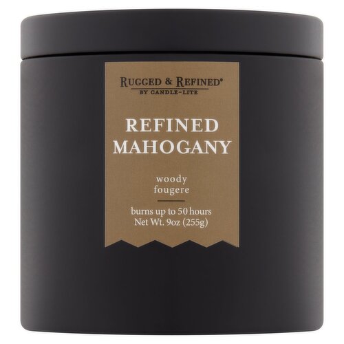 Candle-Lite Rugged & Refined Refined Mahogany Candle, 9 oz