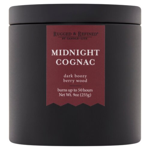Candle-Lite Rugged & Refined Midnight Cognac Candle, 9 oz