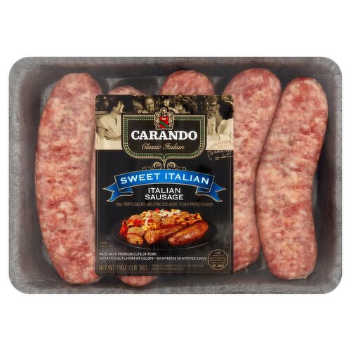 Carando Sweet Italian Sausage, 19 oz