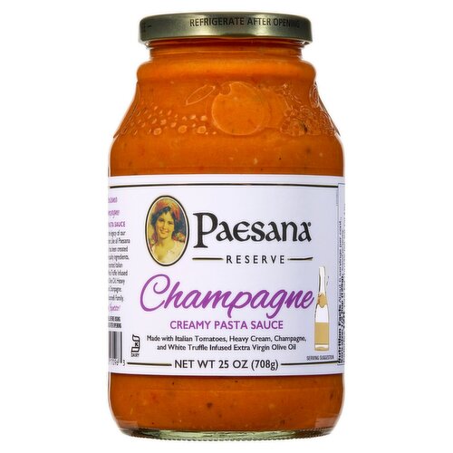 Paesana Reserve Champagne Creamy Pasta Sauce, 25 oz