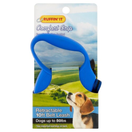 Ruffin' It Comfort Grip Retractable 10ft Belt Leash