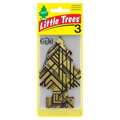 Little Trees Gold Air Freshener, 3 Count