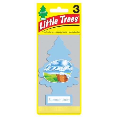 Little Trees Summer Linen Air Fresheners, 3 count