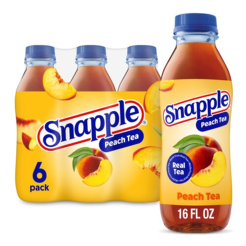 Snapple Peach Tea, 16 fl oz, 6 count