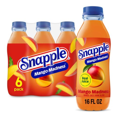 Snapple Mango Madness Juice Drink Blend, 16 fl oz, 6 count