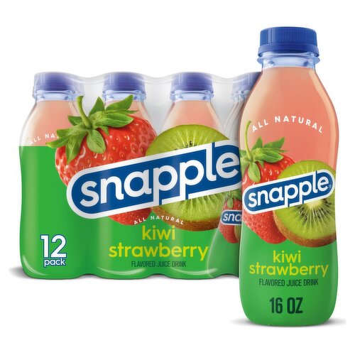 Snapple All Natural Kiwi Strawberry Juice Drink, 12 count