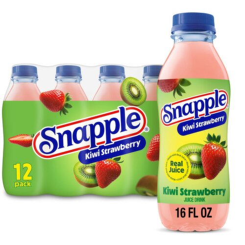 Snapple Kiwi Strawberry Juice Drink, 16 fl oz, 12 count
