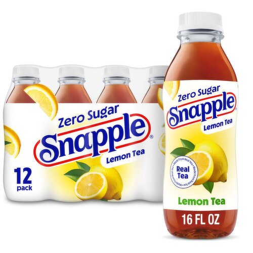 Snapple Zero Sugar Lemon Tea, 16 fl oz, 12 count
