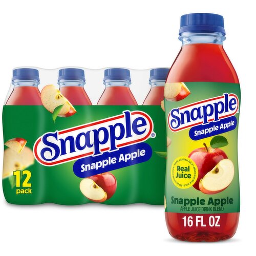 Snapple Apple Juice Drink Blend, 16 fl oz, 12 count