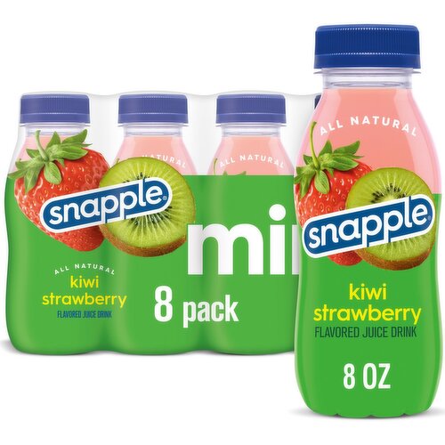 Snapple Mini Kiwi Strawberry Flavored Juice Drink, 8 fl oz, 8 count